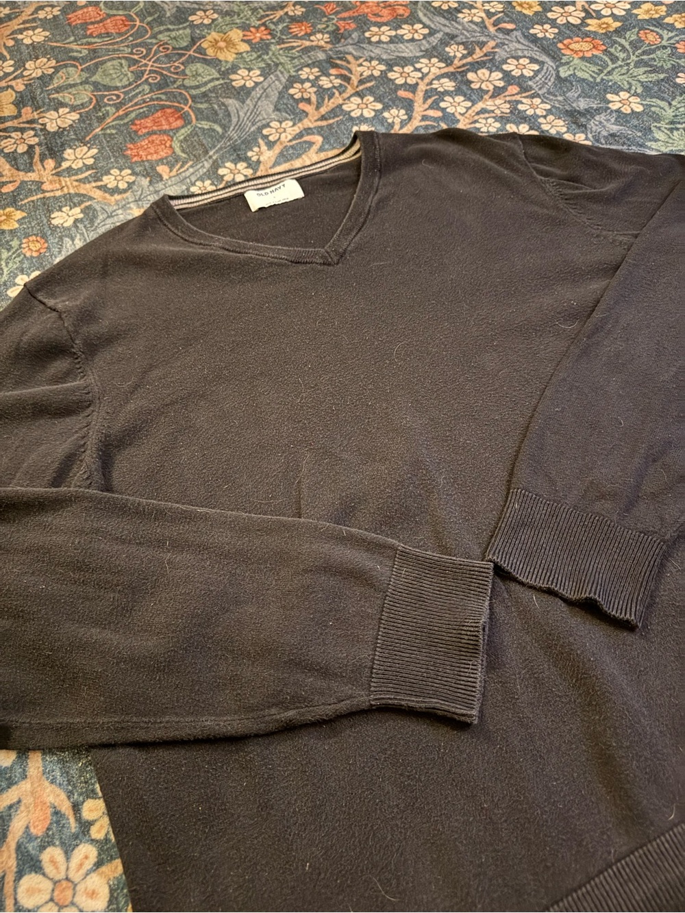 Old Navy - Men's L Cotton V-Neck All-Seasons Sweater (Black)